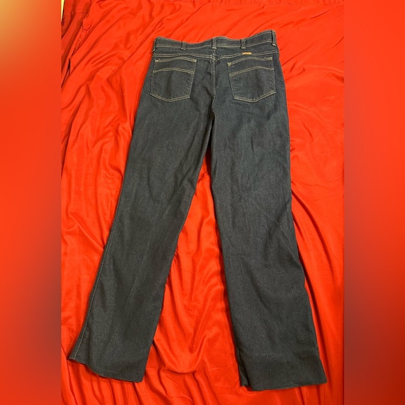 Vintage 70’s Wrangler dark wash denim blue jeans made in USA - Picture 7 of 9